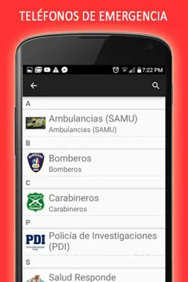 Sismos en Chile y Emergencias android App screenshot 1