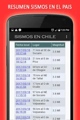 Sismos en Chile y Emergencias android App screenshot 3