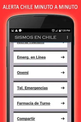 Sismos en Chile y Emergencias android App screenshot 4